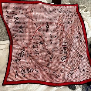 I love you silk scarf that you can make a top